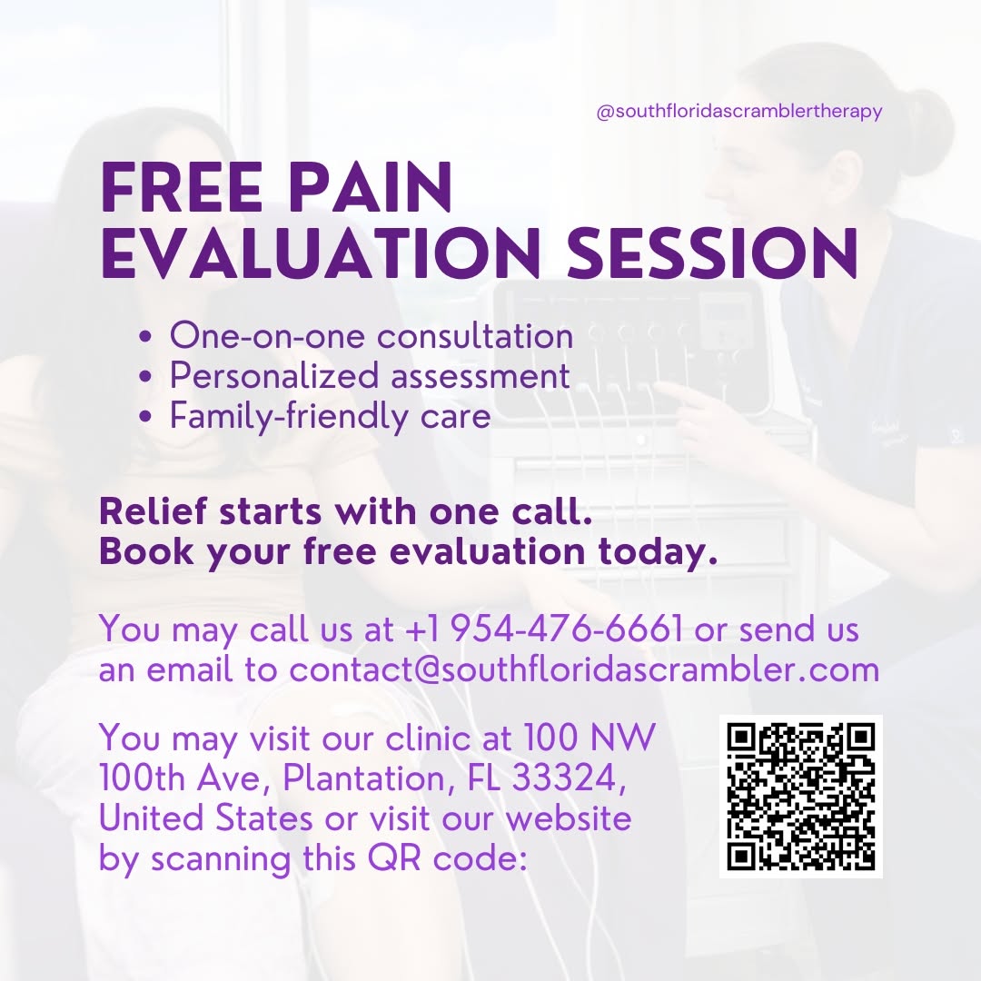 Free Pain Evaluation Session graphic for South Florida Scrambler Therapy