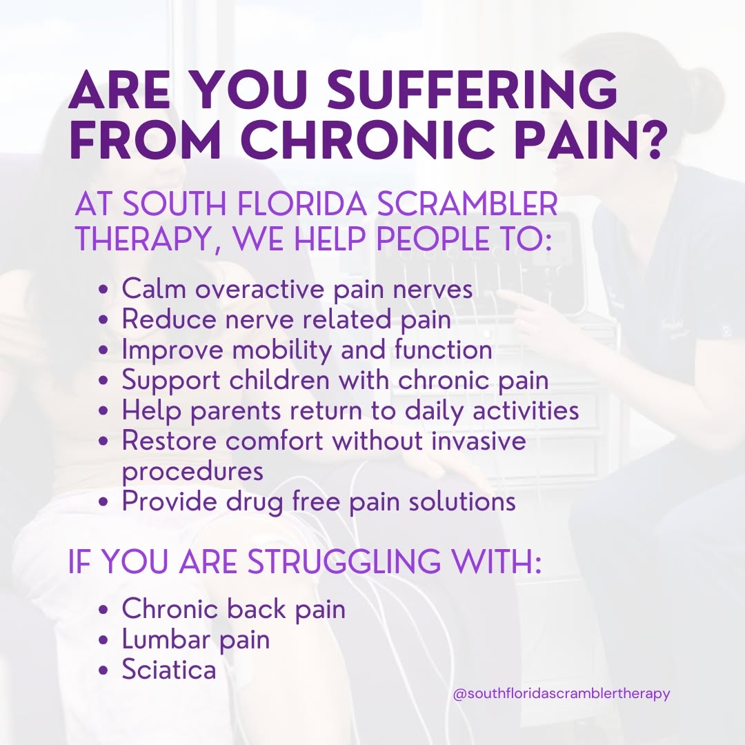 Are You Suffering From Chronic Pain graphic for South Florida Scrambler Therapy