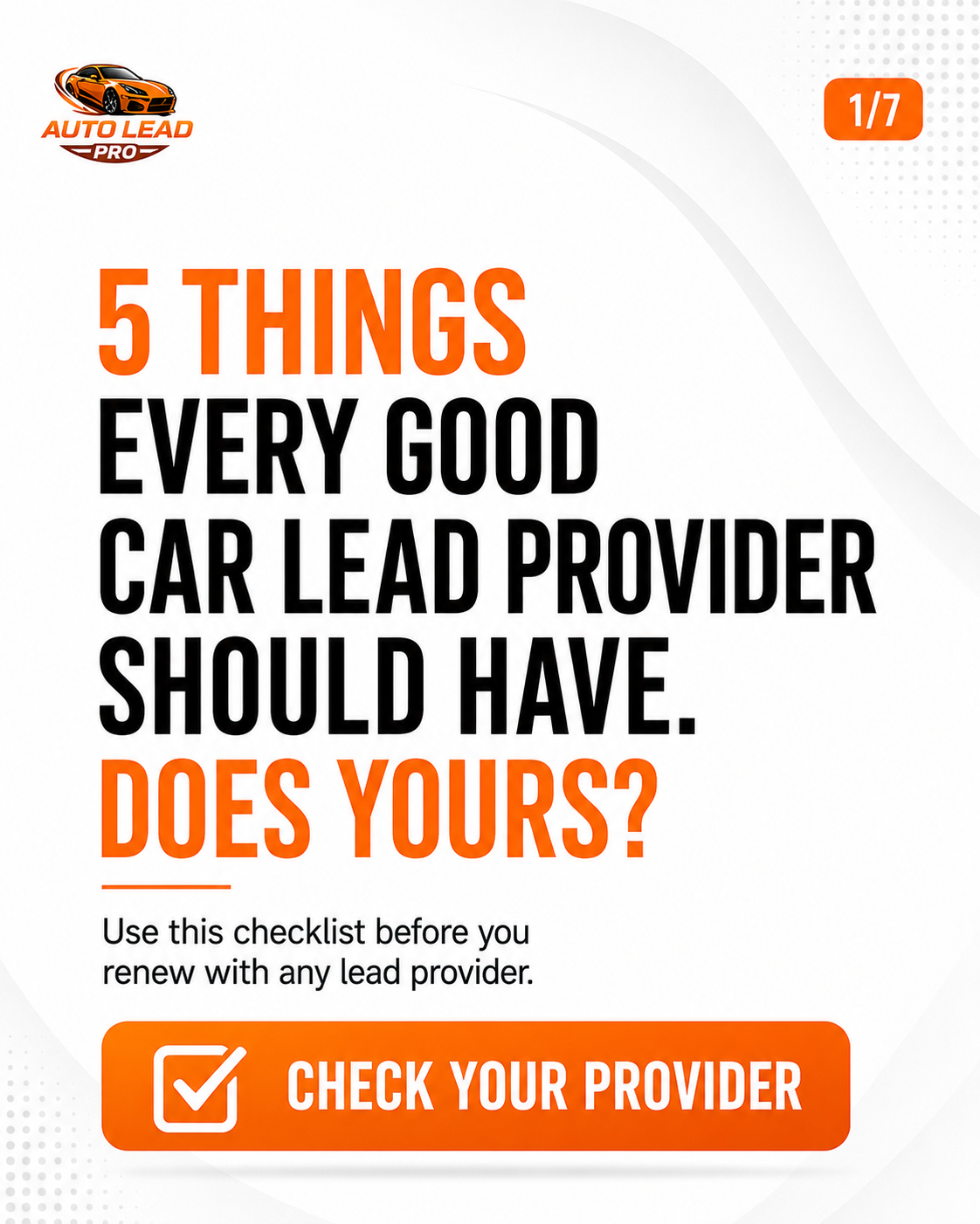 5 Things Every Good Car Lead Provider Should Have carousel intro for Auto Lead Pro