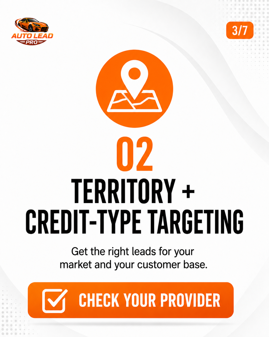 Territory and Credit-Type Targeting carousel slide for Auto Lead Pro