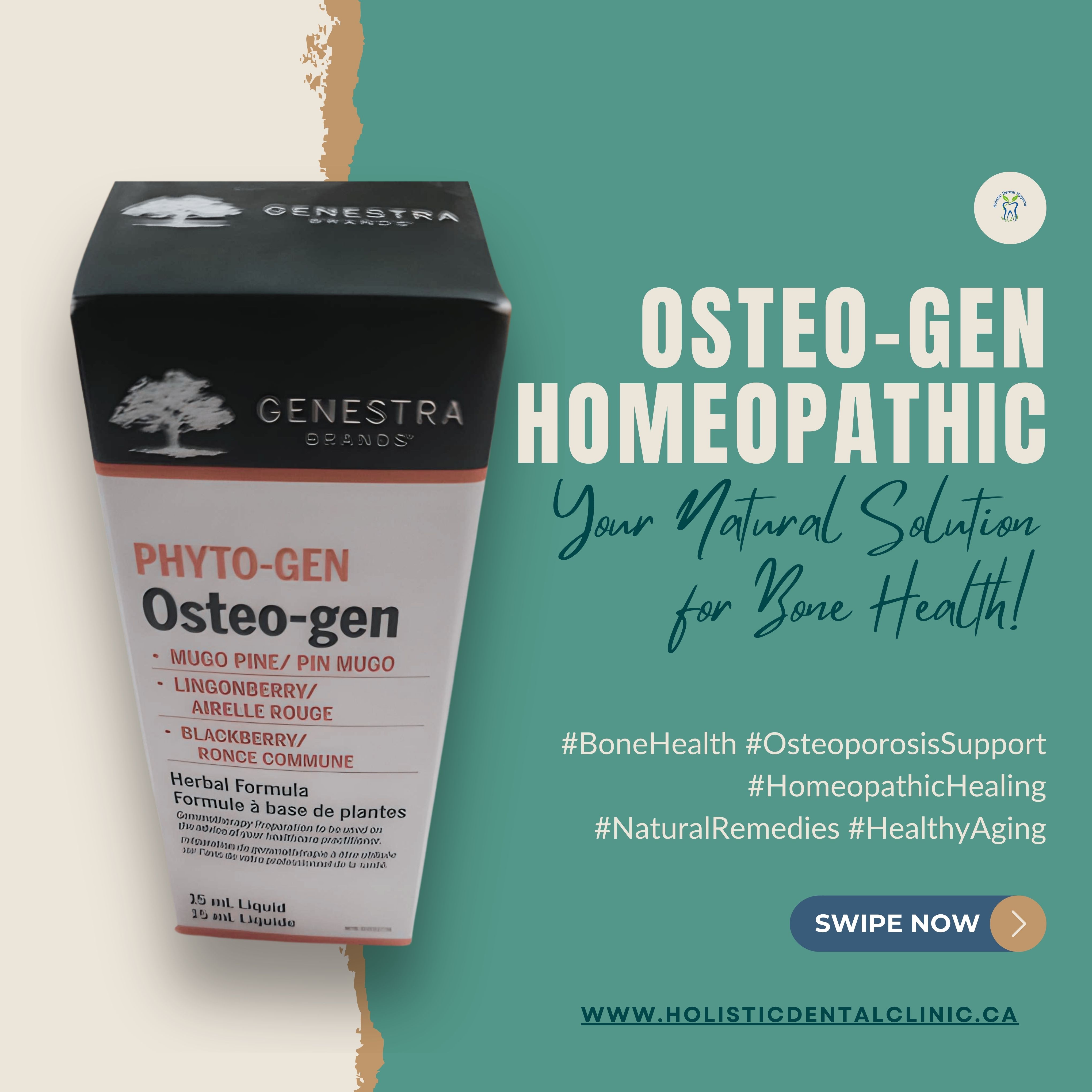 Osteo-Gen Homeopathic intro graphic for Holistic Dental Hygiene Clinic