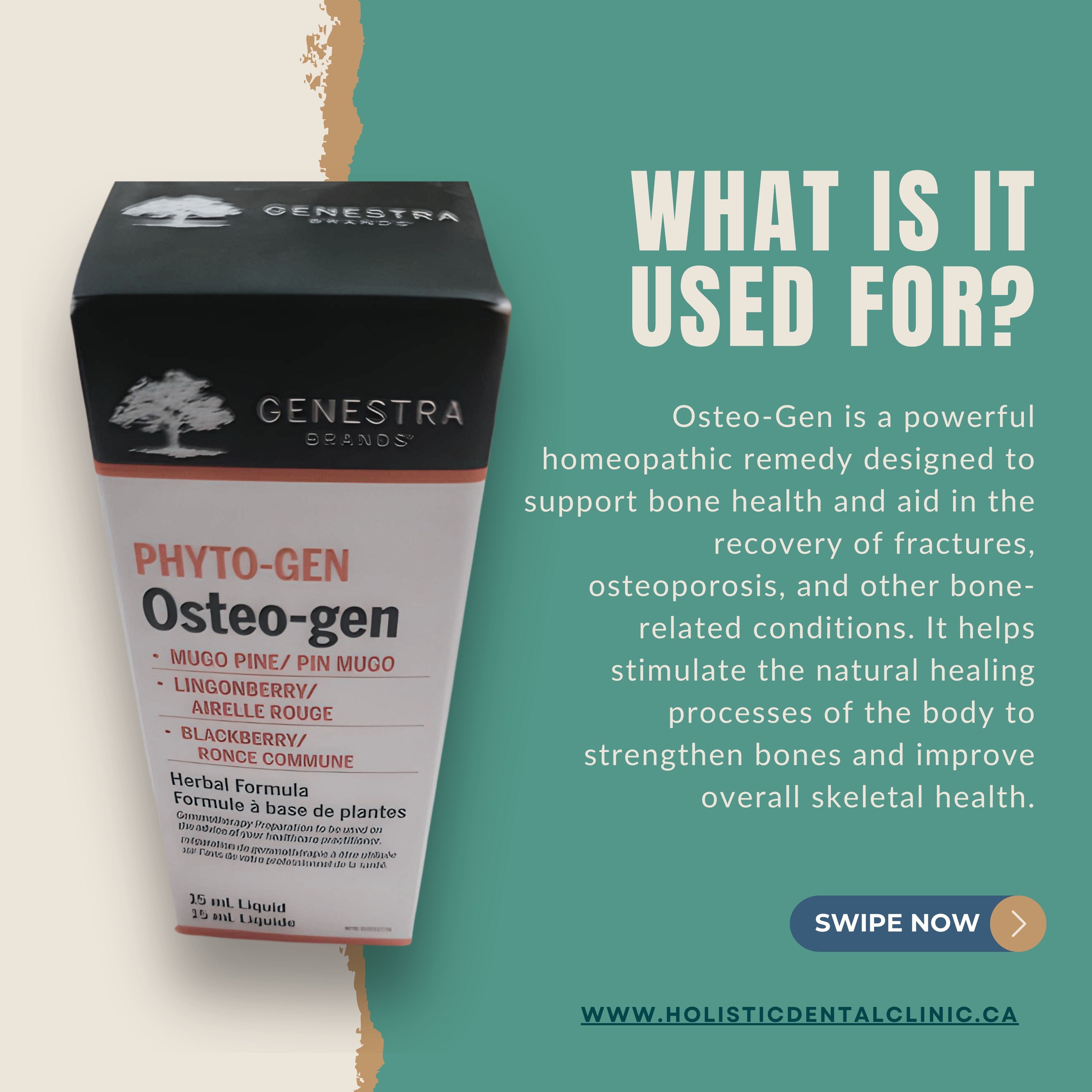 Osteo-Gen Homeopathic What Is It Used For graphic for Holistic Dental Hygiene Clinic