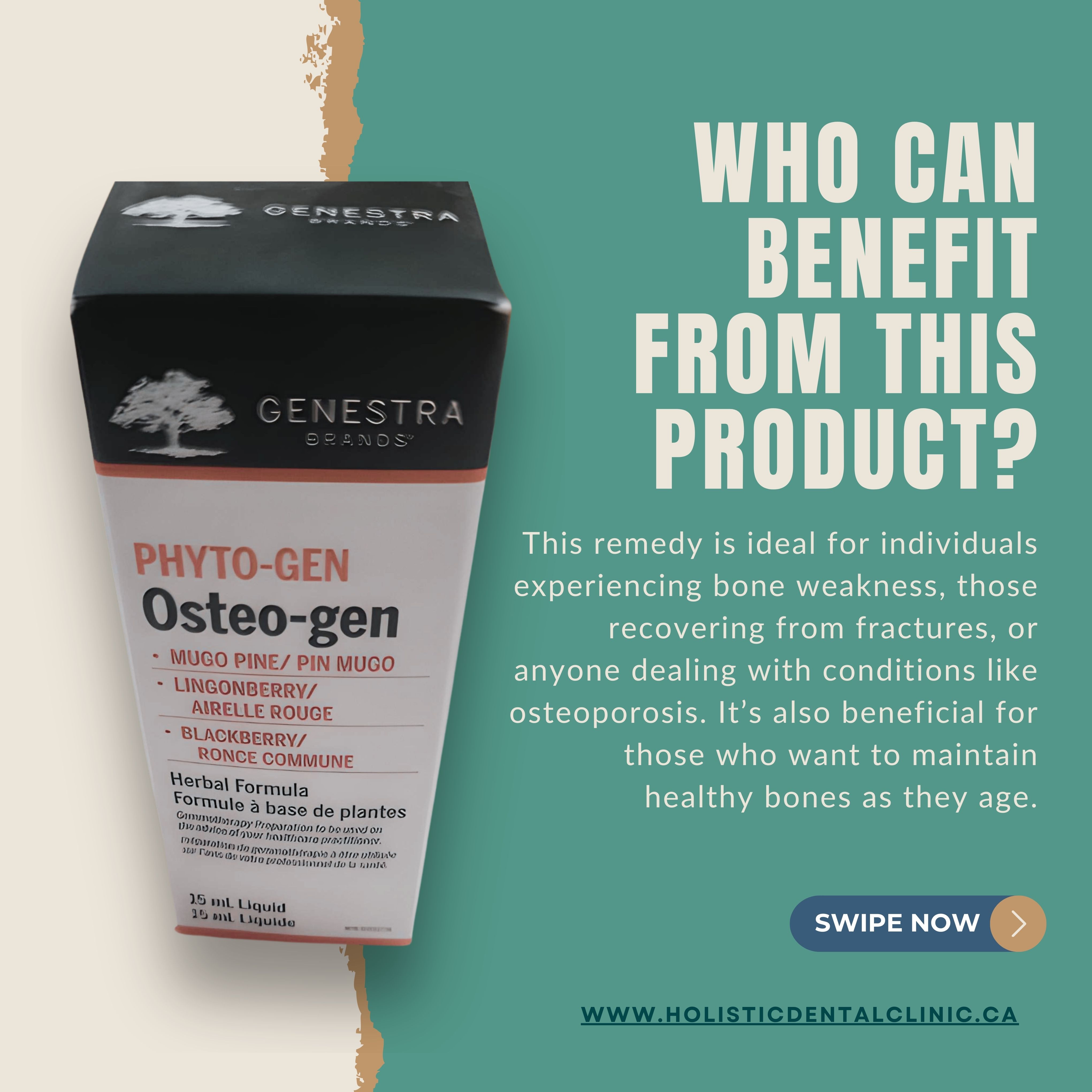Osteo-Gen Homeopathic Who Can Benefit graphic for Holistic Dental Hygiene Clinic