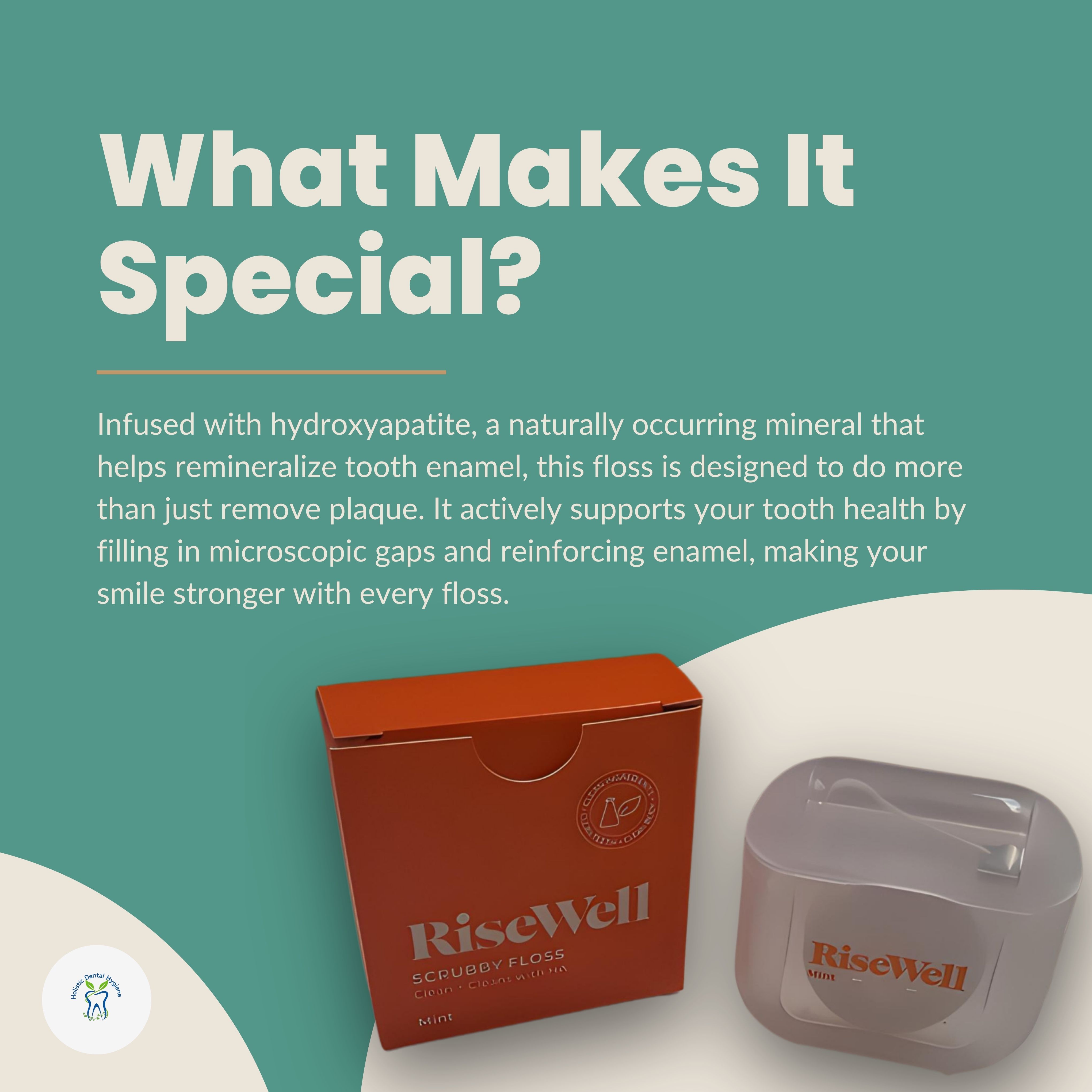Risewell Floss What Makes It Special graphic for Holistic Dental Hygiene Clinic