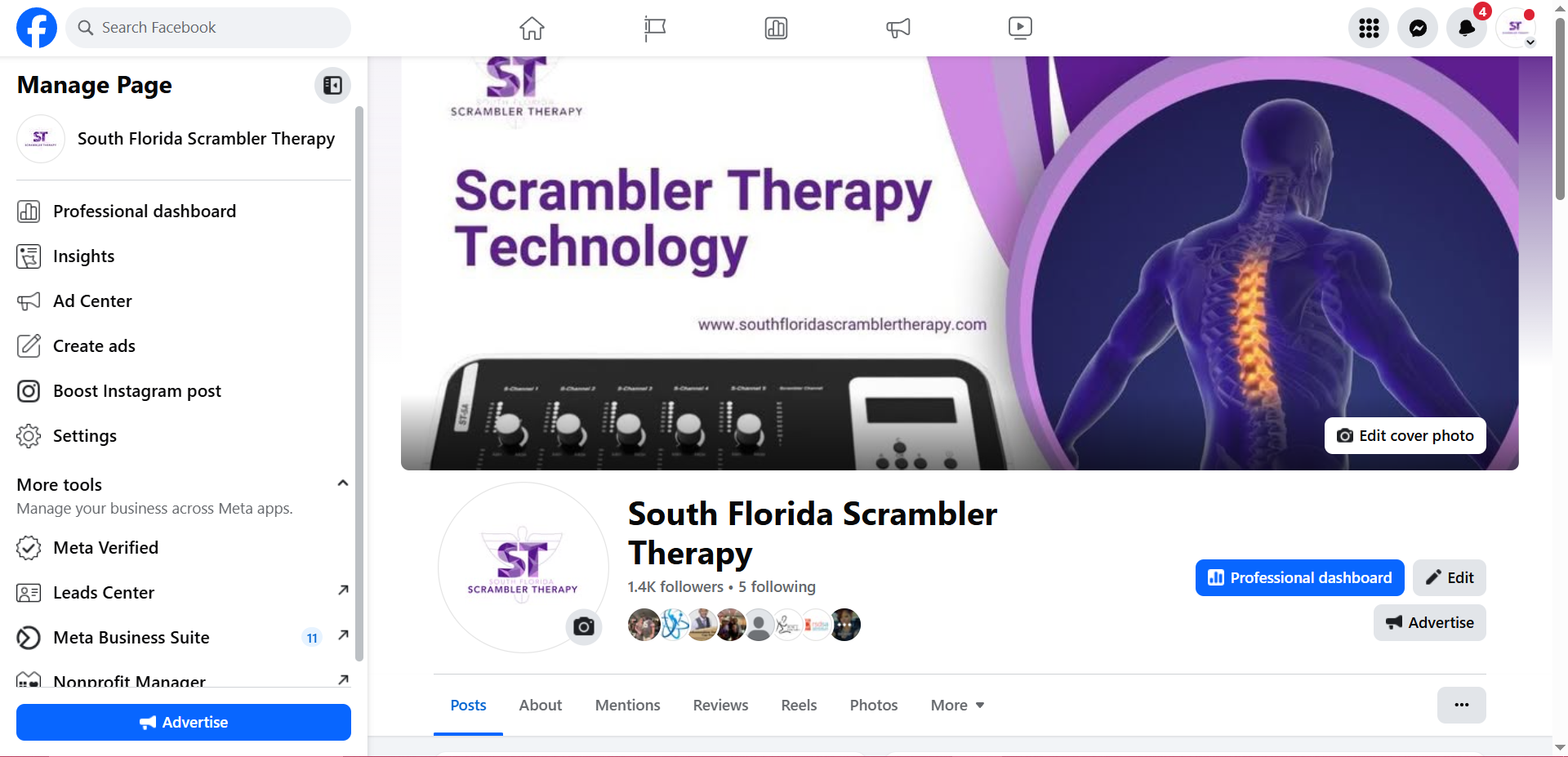 Facebook Page for South Florida Scrambler Therapy