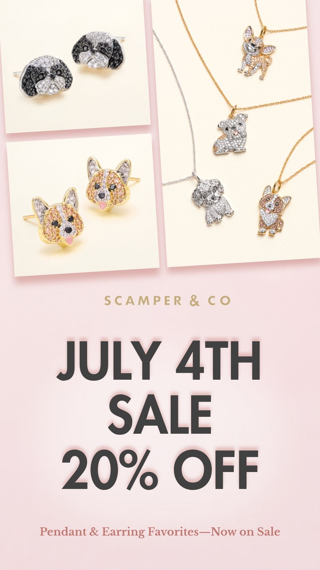 July 4th Sale Instagram Story graphic for Scamper and Co